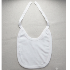 BB10: Plain White Neck Tie Bib (Made in UK)